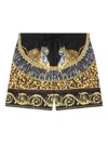 Versace Wild Cats Swim Shorts In Black