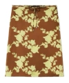 Versace Gonna In Raso Stampato Donna In Brown\yellow
