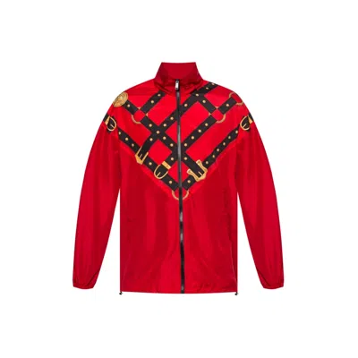 Versace Sportjacke Mit Harness-print In Red