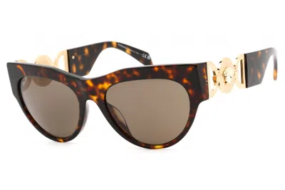Pre-owned Versace Winged Medusa Sunglasses In Tortise (ve4440u/108/3)