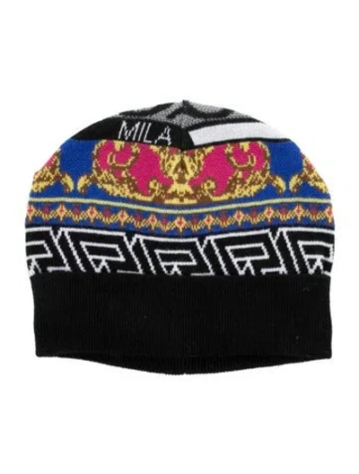 Pre-owned Versace Winter Beanie In Black