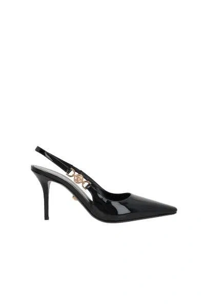 Versace With Heel In Black