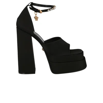 Pre-owned Versace Wmns Medusa Aevitas Platform Sandal 'black' | Women's Size 37