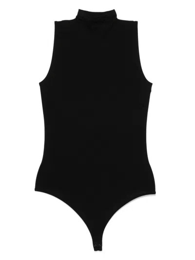 Versace Wolford Sleeveless Bodysuit In Black