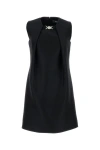 Versace Sleeveless Structured Twill Dress In Multicolor