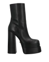 Versace Woman Ankle Boots Black Size 9 Calfskin In Black