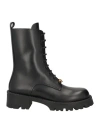 Versace Woman Ankle Boots Black Size 6 Calfskin In Black