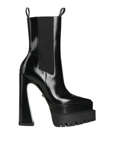 Versace Woman Ankle Boots Black Size 6 Calfskin