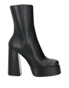Versace Woman Ankle Boots Black Size 6 Calfskin In Black