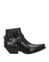 Versace Woman Ankle Boots Black Size 8 Calfskin
