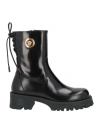 Versace Biker Medusa-plaque Ankle Boots In Black