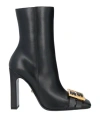 VERSACE VERSACE WOMAN ANKLE BOOTS BLACK SIZE 8 LEATHER