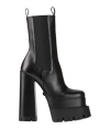 VERSACE VERSACE WOMAN ANKLE BOOTS BLACK SIZE 9 LEATHER