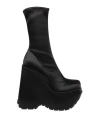 Versace Woman Ankle Boots Black Size 11 Textile Fibers In Black