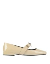 Versace Woman Ballet Flats Beige Size 8 Calfskin