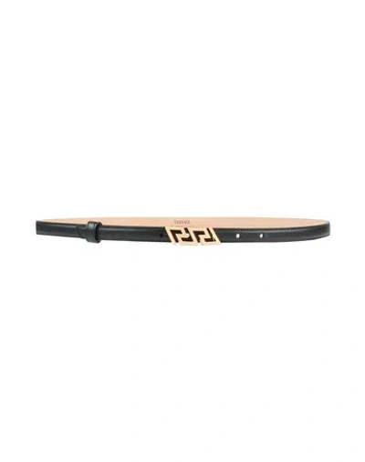 Versace Woman Belt Black Size 21.5 Leather