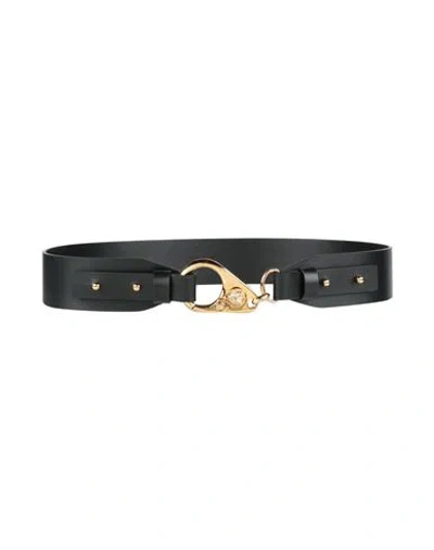 Versace Woman Belt Black Size 34 Calfskin