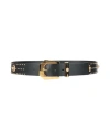 Versace Woman Belt Black Size 36 Calfskin In Black
