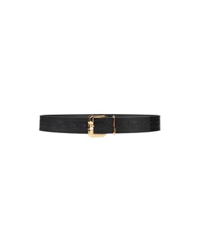 Versace Woman Belt Black Size 36 Soft Leather