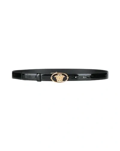 Versace Woman Belt Black Size 38 Leather