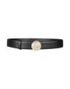 Versace Woman Belt Black Size 38 Leather In Black