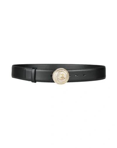 Versace Woman Belt Black Size 38 Leather