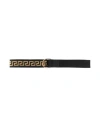 Versace Woman Belt Black Size 39.5 Leather, Textile Fibers
