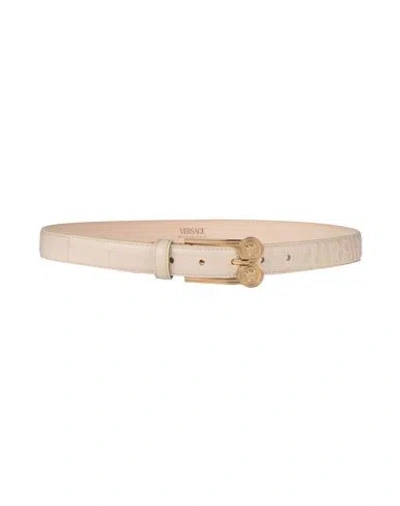 Versace Woman Belt Blush Size 28 Calfskin In Pink