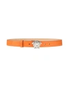 Versace Woman Belt Orange Size 32 Calfskin