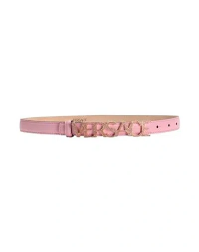 Versace Woman Belt Pink Size 24 Soft Leather