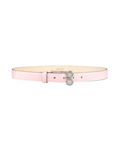 Versace Woman Belt Pink Size 38 Calfskin