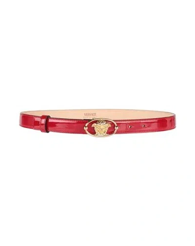 Versace Woman Belt Red Size 38 Leather