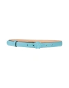 Versace Woman Belt Turquoise Size 24 Soft Leather In Blue