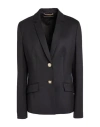 Versace Woman Blazer Black Size 10 Wool, Elastane, Polyamide In Black
