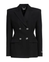 Versace Black Hourglass Single-breasted Blazer In Black