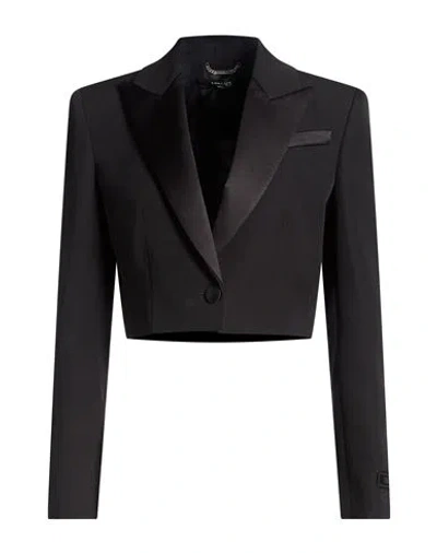 Versace Woman Blazer Black Size 6 Virgin Wool