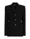 Versace Black Hourglass Single-breasted Blazer In Black