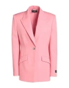 Versace Informal Tailored Wool Blazer Jacket In Pink