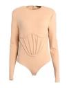 Versace Woman Bodysuit Blush Size 10 Polyamide, Polyester, Elastane In Pink