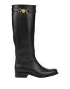 Versace Black High Boots With '95 Medusa Detail In Black