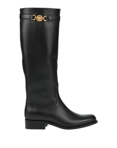 VERSACE VERSACE WOMAN BOOT BLACK SIZE 6 CALFSKIN