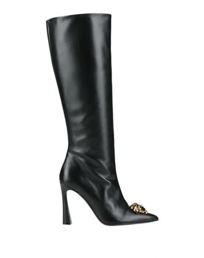 Versace Woman Boot Black Size 7 Leather