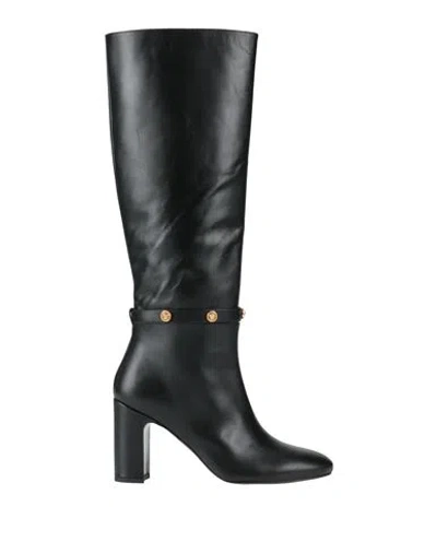 Versace Woman Boot Black Size 8 Calfskin