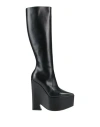 Versace Black Tempest Knee High Platform Boots In Black