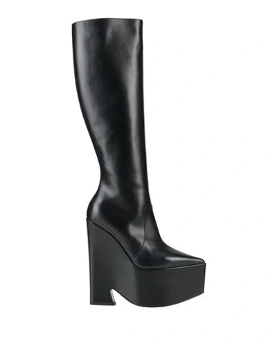 VERSACE VERSACE WOMAN BOOT BLACK SIZE 7.5 CALFSKIN