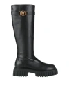 Versace Black High Boots With '95 Medusa Detail In Black
