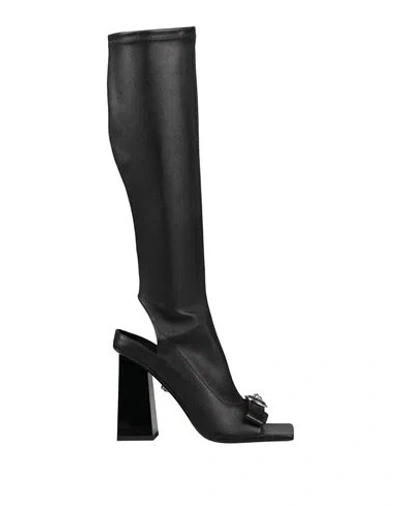 Versace Woman Boot Black Size 8 Leather