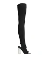 Versace Woman Boot Black Size 8 Textile Fibers