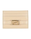 Versace Woman Cardholder Beige Size - Calfskin