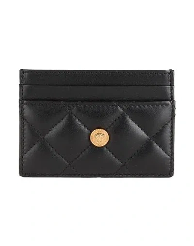 Versace Woman Cardholder Black Size - Lambskin